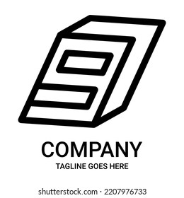 Outline number 9 logo design