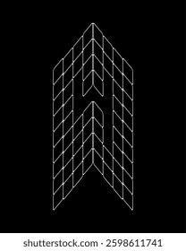 Outline number Four real estate style. Spider web style monogram number design. Perfect for Corporate, T-shirts, Home, Architecture, Building and Construction. Also, suitable for sports cars, gamers.