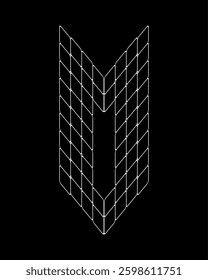 Outline number One real estate style. Spider web style monogram number design. Perfect for Corporate, T-shirts, Home, Architecture, Building and Construction. Also, suitable for sports cars, gamers.