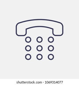 Outline number pad icon illustration vector symbol