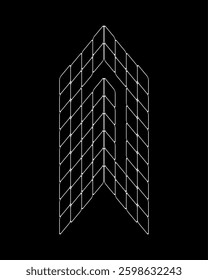 Outline number Seven real estate style. Spider web style monogram number design. Perfect for Corporate, T-shirts, Home, Architecture, Building and Construction. Also, suitable for sports cars, gamers.