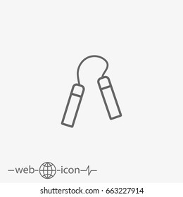 outline nunchaku vector icon