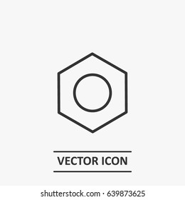 Outline nut icon illustration vector symbol