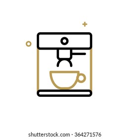 Outline Office Icon - Coffee Machine
