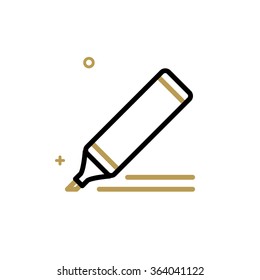 Outline Office Icon - Text Marker
