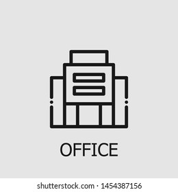 Outline office vector icon. Office illustration for web, mobile apps, design. Office vector symbol.
