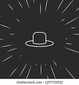 Outline old hat icon illustration isolated vector sign symbol