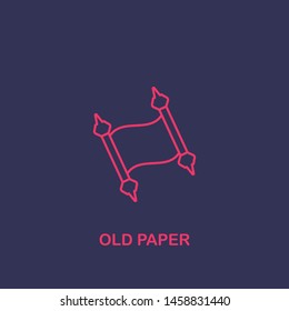 Outline old paper icon.old paper vector illustration. Symbol for web and mobile