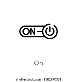 outline on vector icon. isolated black simple line element illustration from marketing concept. editable vector stroke on icon on white background