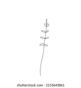 delinear una línea de dibujo manual de la flor del resorte