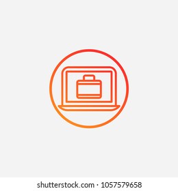 Outline online business icon.gradient illustration isolated vector sign symbol