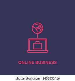 Outline online business icon.online business vector illustration. Symbol for web and mobile
