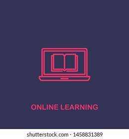 Outline online learning icon.online learning vector illustration. Symbol for web and mobile