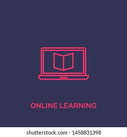 Outline online learning icon.online learning vector illustration. Symbol for web and mobile