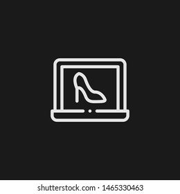 Outline online shopping vector icon. Online shopping illustration for web, mobile apps, design. Online shopping vector symbol.
