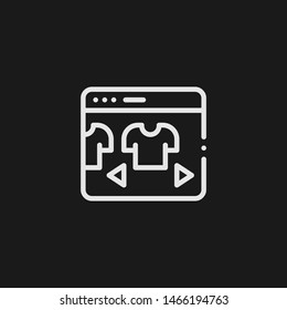 Outline online shopping vector icon. Online shopping illustration for web, mobile apps, design. Online shopping vector symbol.