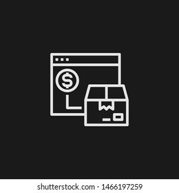 Outline online shopping vector icon. Online shopping illustration for web, mobile apps, design. Online shopping vector symbol.