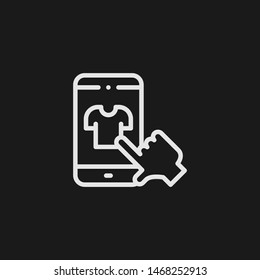 Outline online shopping vector icon. Online shopping illustration for web, mobile apps, design. Online shopping vector symbol.