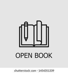 Outline open book vector icon. Open book illustration for web, mobile apps, design. Open book vector symbol.