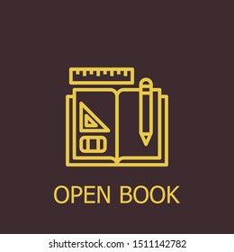 Outline open book vector icon. Open book illustration for web, mobile apps, design. Open book vector symbol.