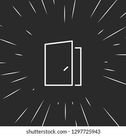 Outline open door icon illustration isolated vector sign symbol