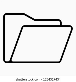 Outline Open file vector icon