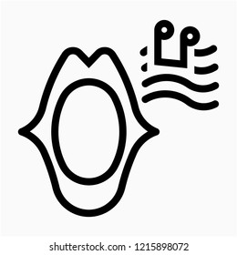 Outline Opera music pixel perfect vector icon