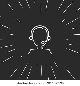 Outline operator icon illustration isolated vector sign symbol