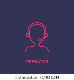 Outline operator icon.operator vector illustration. Symbol for web and mobile
