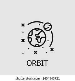 Outline orbit vector icon. Orbit illustration for web, mobile apps, design. Orbit vector symbol.