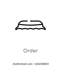 outline order vector icon. isolated black simple line element illustration from alcohol concept. editable vector stroke order icon on white background