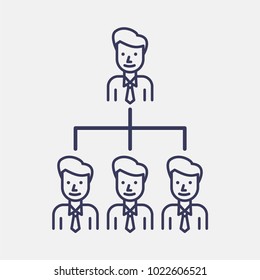 Outline organization icon illustration vector symbol