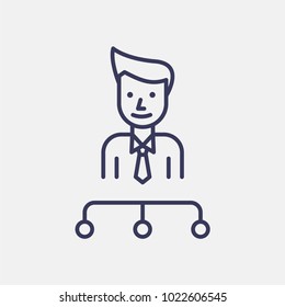 Outline organization icon illustration vector symbol