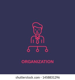 Outline organization icon.organization vector illustration. Symbol for web and mobile