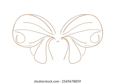 outline ornament butterfly simple design editable eps10