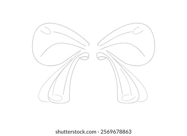 outline ornament butterfly simple design editable eps10