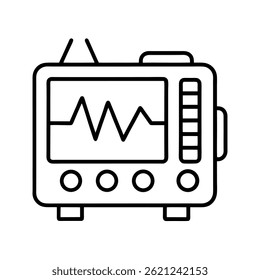 Outline of a oscilloscope vector