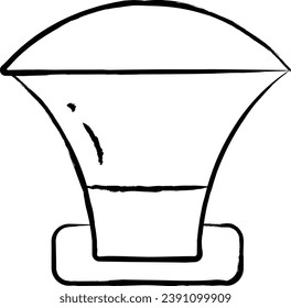 Outline Outdoor light hand drawn vector illustration