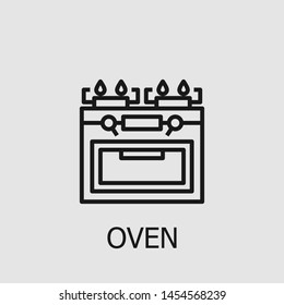 Outline oven vector icon. Oven illustration for web, mobile apps, design. Oven vector symbol.