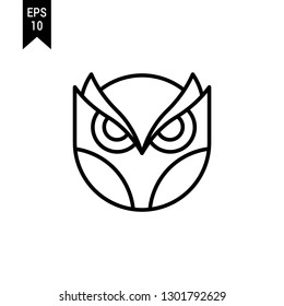 Outline owl logo template: Simple but elegant