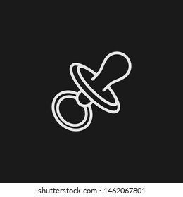 Outline pacifier vector icon. Pacifier illustration for web, mobile apps, design. Pacifier vector symbol.