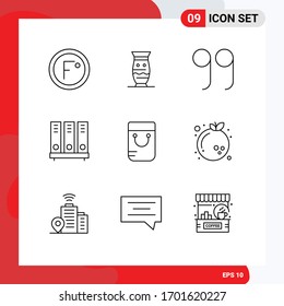 Outline Pack of 9 Universal Symbols of file; database; india; data; quotes Editable Vector Design Elements