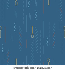 Outline paddle on a dark blue background - vector background