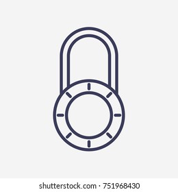 Outline padlock  icon illustration vector symbol