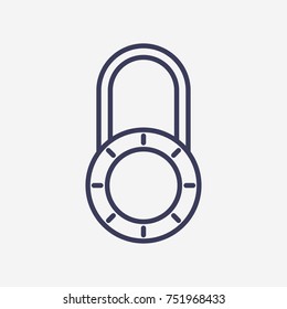 Outline padlock  icon illustration vector symbol