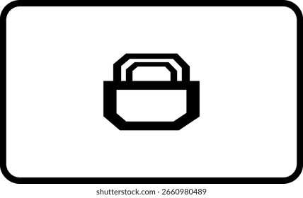 Ícone de cadeado com contorno representando segurança e privacidade. Ideal para páginas de login, segurança cibernética e design de aplicativos.