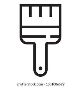 Outline Paint Brush Icon, Vector Editable