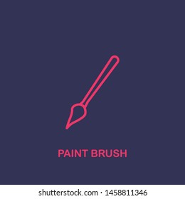 Outline paint brush icon.paint brush vector illustration. Symbol for web and mobile