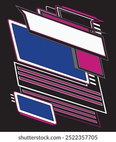 Outline and painted background. Isolated in black background, for t-shirt design, print and for business purposes.