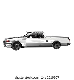 Outline and painted racing car. Isolated in black background, for t-shirt design, print and for business purposes.